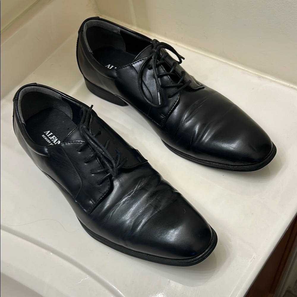 Alfani Black Leather Oxford Shoes